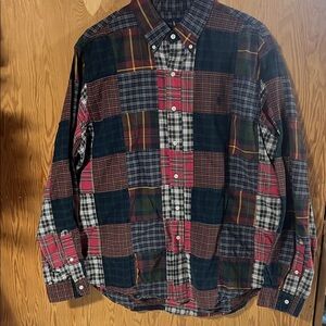 Ralph Lauren Men's Patchwork Plaid Shirt - Red, Green, Blue
